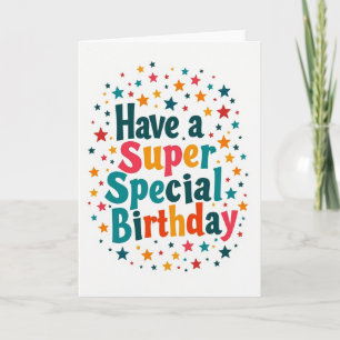 Carte d'anniversaire de vœux colorés