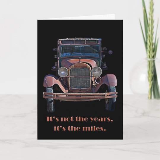 Carte D Anniversaire De Voiture Ancienne Zazzle Ca