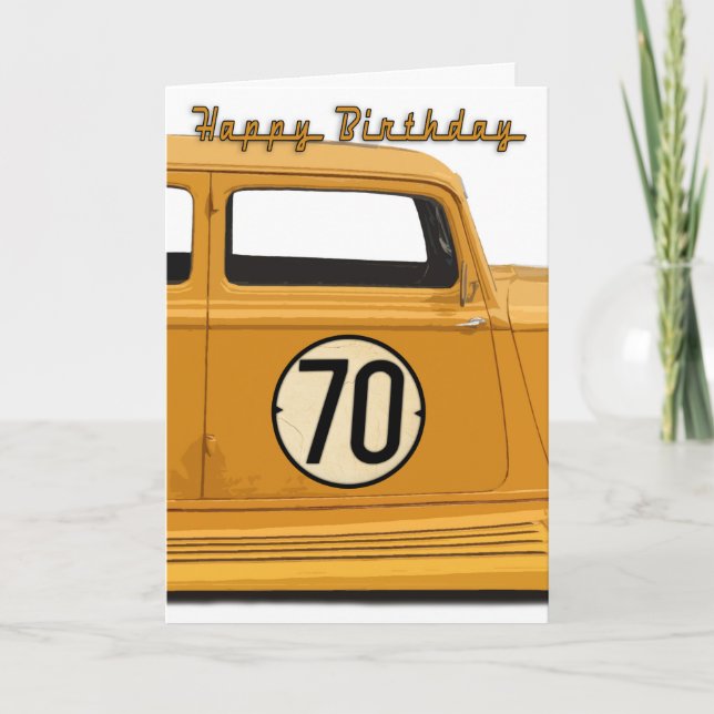 Carte d'anniversaire de voiture de course pour l'â (Devant)