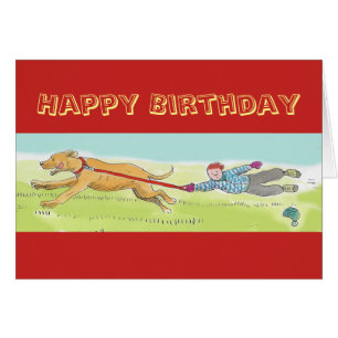 Carte d'anniversaire de walkies de great dane