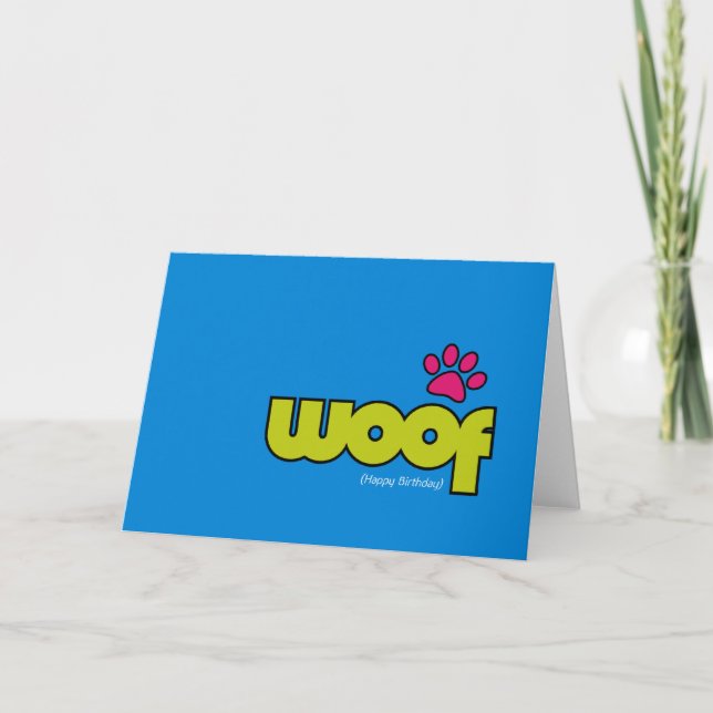 Carte d'anniversaire de Woof (Devant)