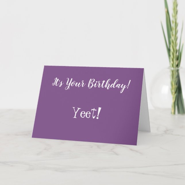 Carte d'anniversaire de Yeet (Devant)