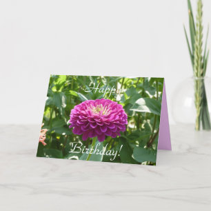 Carte d'anniversaire de Zinnia