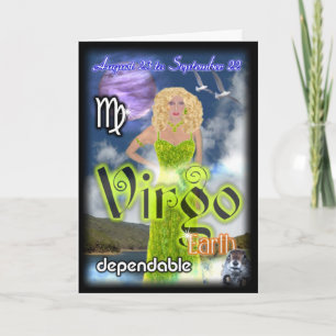 Carte d'anniversaire de zodiaque de Vierge