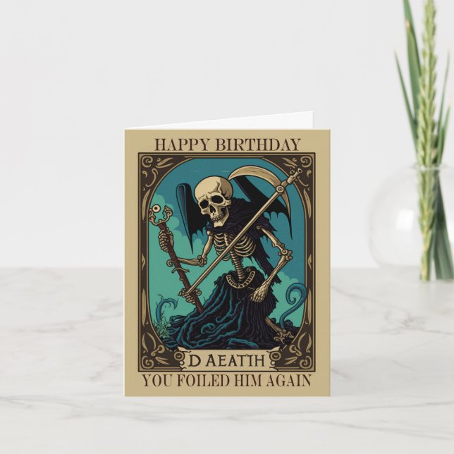 Carte d'anniversaire Death Tarot (Devant)