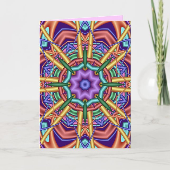 Carte d'anniversaire décorative de kaléidoscope (Devant)