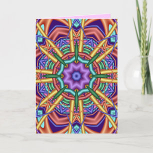 Carte d'anniversaire décorative de kaléidoscope