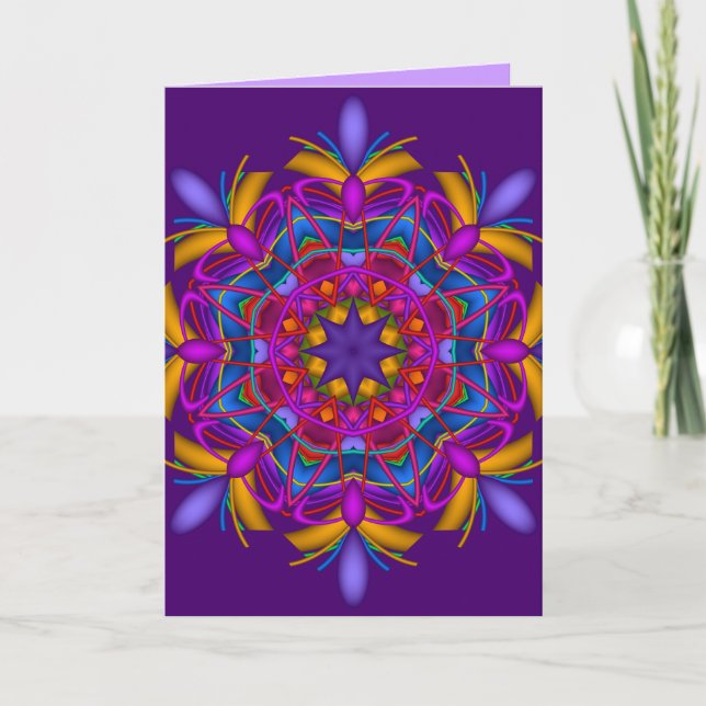 Carte d'anniversaire décorative de mandala (Devant)