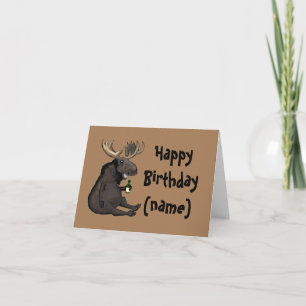 Carte d'anniversaire d'élan