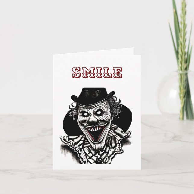 Carte d'anniversaire déplaisante Clown de cirque (Devant)