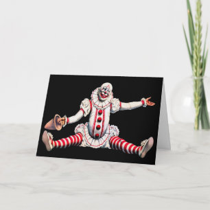 Carte d'anniversaire déplaisante de Clown Vintage