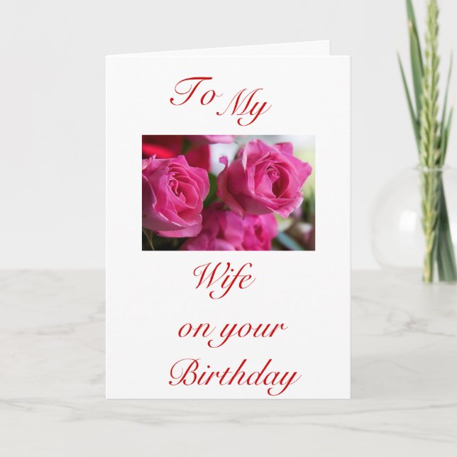 CARTE D'ANNIVERSAIRE D'ÉPOUSE (Devant)