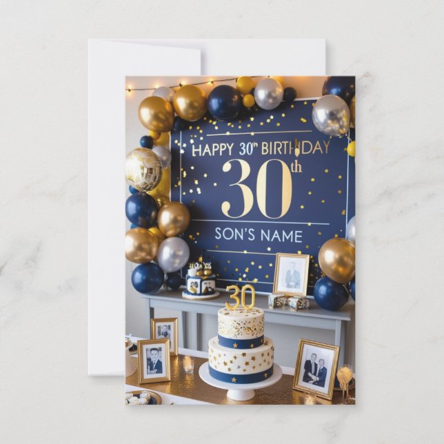carte d'anniversaire des 30 ans de mon fils (Devant)