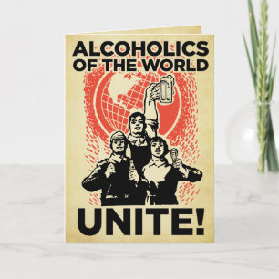 Carte d'anniversaire des alcooliques du monde