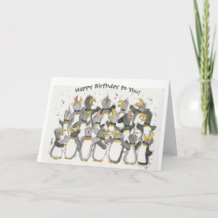 Carte d'anniversaire des amateurs de pingouins