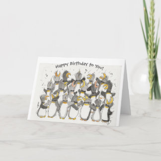 Carte d'anniversaire des amateurs de pingouins