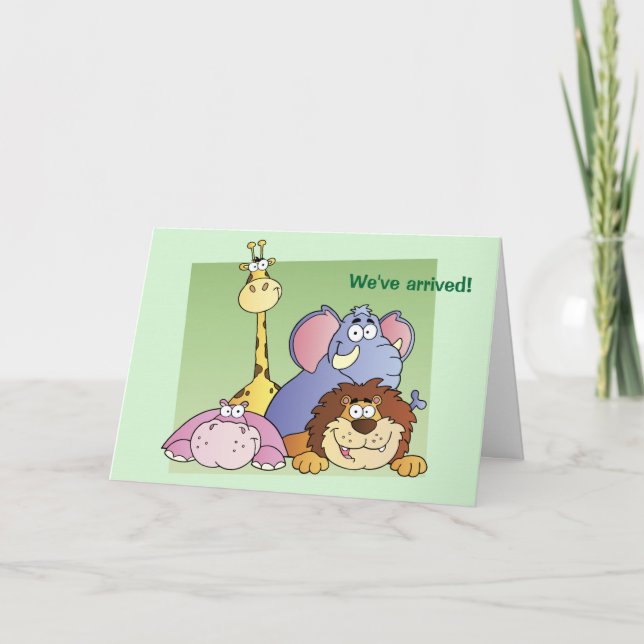 Carte d'anniversaire des amis de la Jungle (Devant)