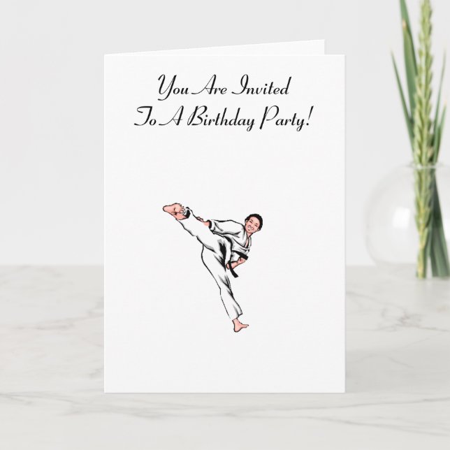 Carte d'anniversaire des arts martiaux (Devant)