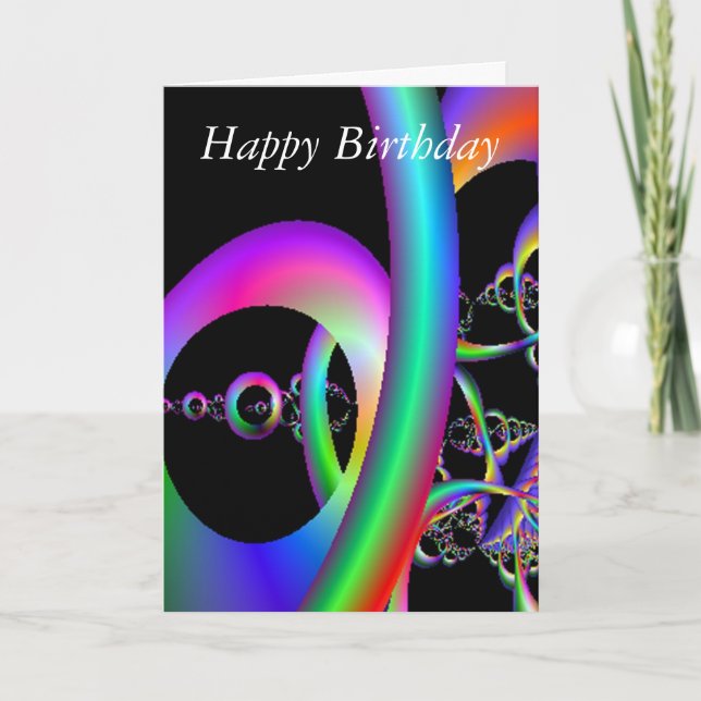 Carte d'anniversaire des boucles (Devant)