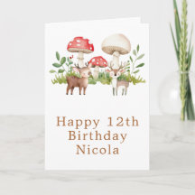 Carte d'anniversaire des cerfs de bois