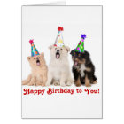 Carte d'anniversaire des Chiots chanteurs