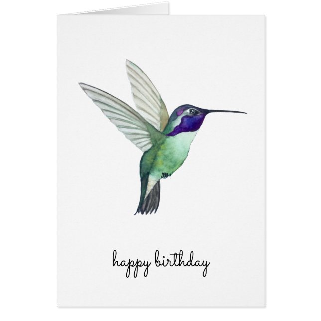 Carte d'anniversaire des colibris (Devant)