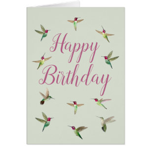 Carte d'anniversaire des colibris d'Anna