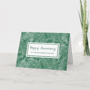 Carte d'anniversaire des employés de Dark Green Fe
