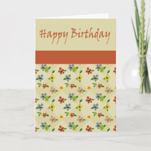 Carte d'anniversaire des fleurs japonaises