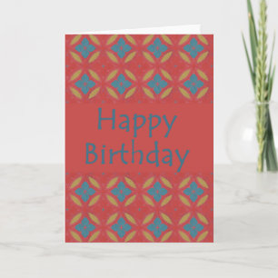 Carte d'anniversaire des fleurs rouges