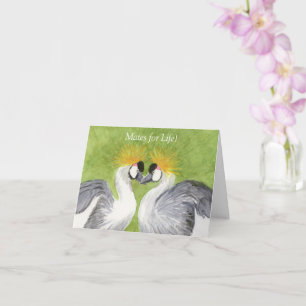 Carte d'anniversaire des grues