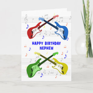 Carte d'anniversaire des guitares Nephew