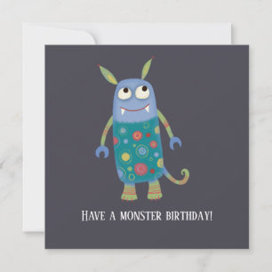 Carte d'anniversaire des monstres amusants