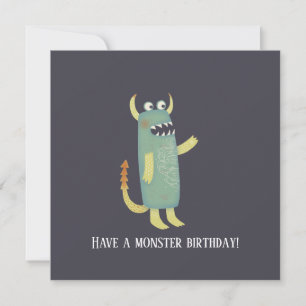 Carte d'anniversaire des monstres amusants