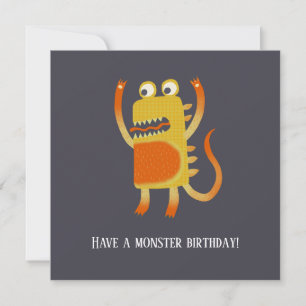 Carte d'anniversaire des monstres amusants