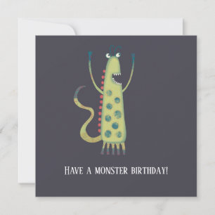 Carte d'anniversaire des monstres amusants