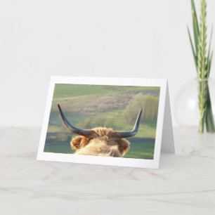 Carte d'anniversaire des montagnes de vache