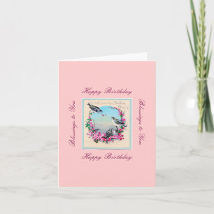 carte d'anniversaire des oiseaux chanteurs