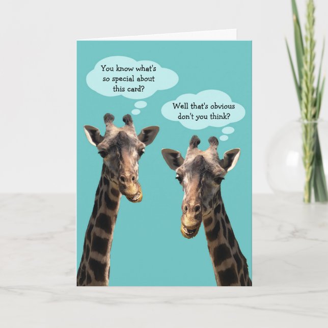 Carte d'anniversaire des plus belles Giraffes pour (Devant)