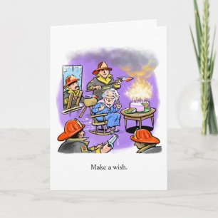 Carte d'anniversaire des pompiers