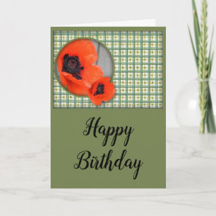 Carte d'anniversaire des Poppies orientales