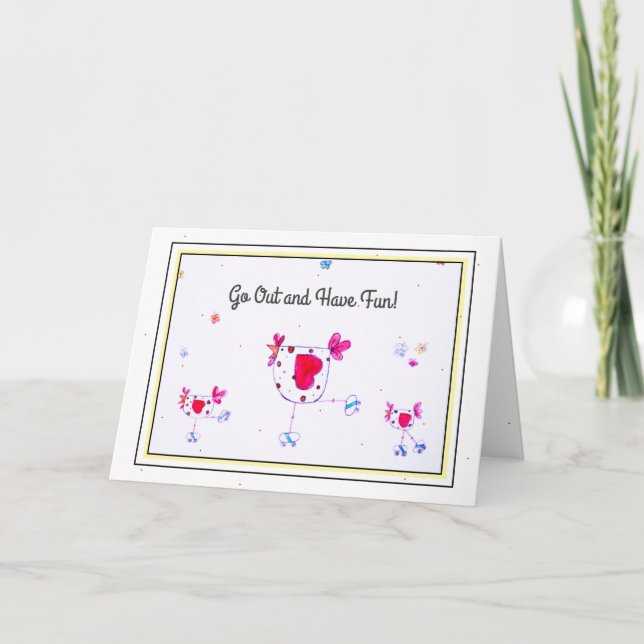 Carte d'anniversaire des poulets de la lame de Rol (Devant)