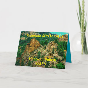 Carte d'anniversaire des sept chutes du Colorado