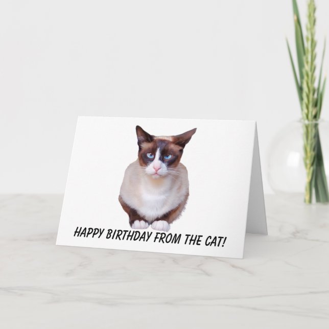 Carte d'Anniversaire des Siamais (Devant)