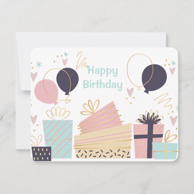 Carte d'anniversaire dessinée à la main (Devant)
