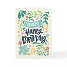 Carte d'anniversaire d'été Nan