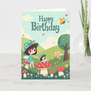 Carte d'anniversaire d'êtres magiques