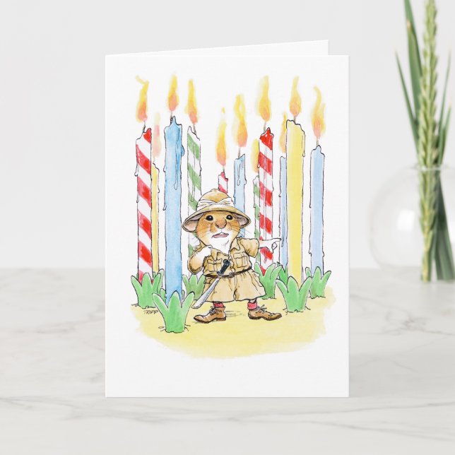 Carte d'anniversaire d'explorateur (Devant)