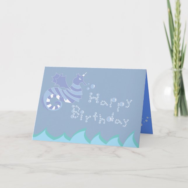 Carte d'anniversaire d'hippocampe (Devant)