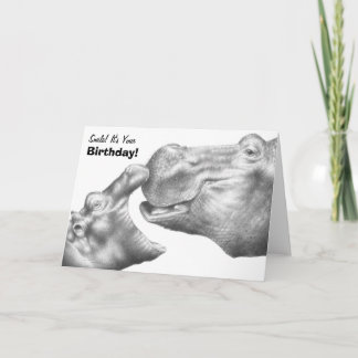 Carte d'anniversaire d'hippopotame